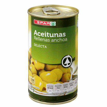 Picture of Azeitona SPAR Rech Anchovas 240/260 150gr