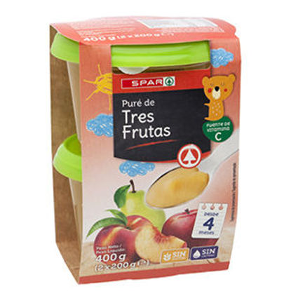 Picture of Puré Fruta SPAR 3 Frutas 2x200gr