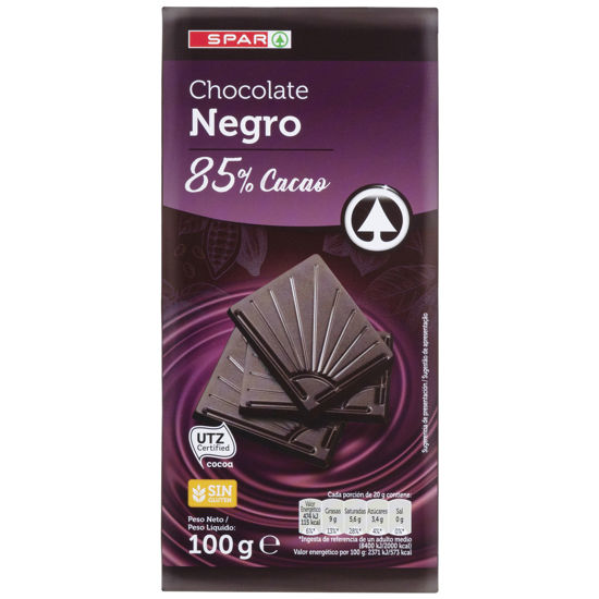 Picture of Chocolate SPAR Negro 85% Cacau 100gr