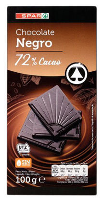 Picture of Choc SPAR Negro 72% Cacau 100gr