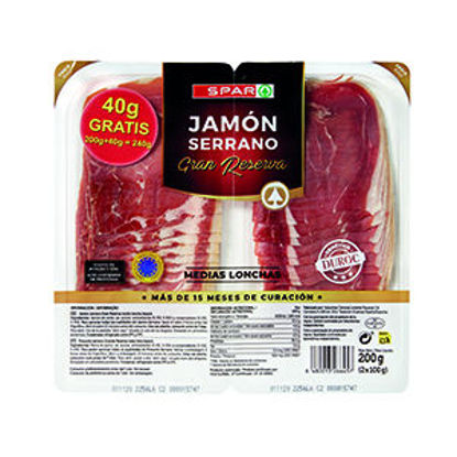 Picture of Presunto SPAR Ser GR 1/2 Fat +15M 2x100gr