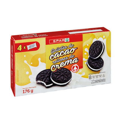 Picture of Bolacha SPAR Cacau Recheio Baun 176gr
